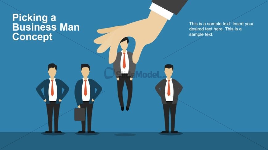 Cartoon Illustration of Picking Businessman