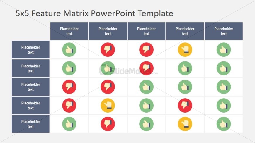Matrix Data Table PowerPoint