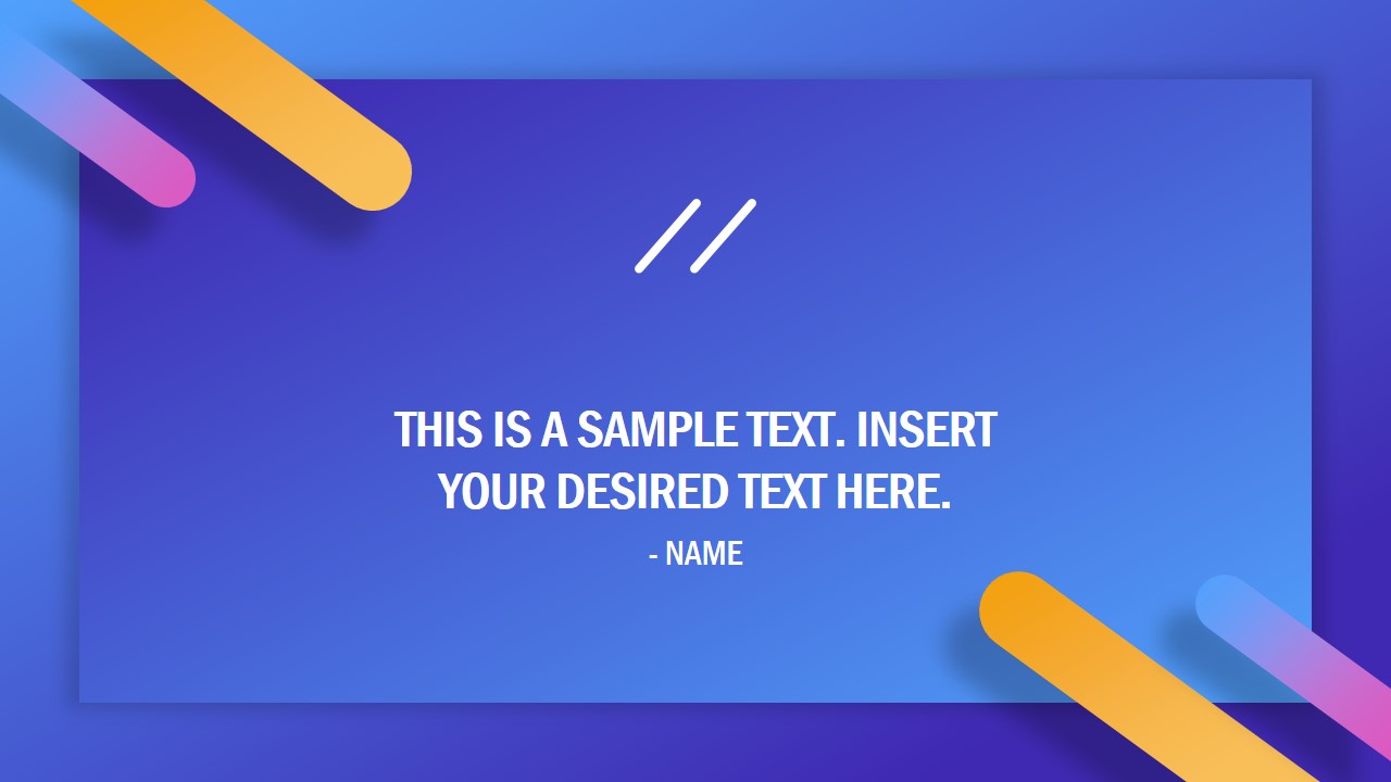 PowerPoint Slide of Gradient Quotes 