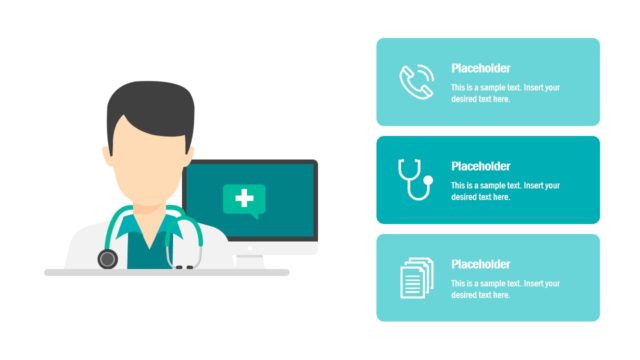 Healthcare Technology Doctor Illustration PPT