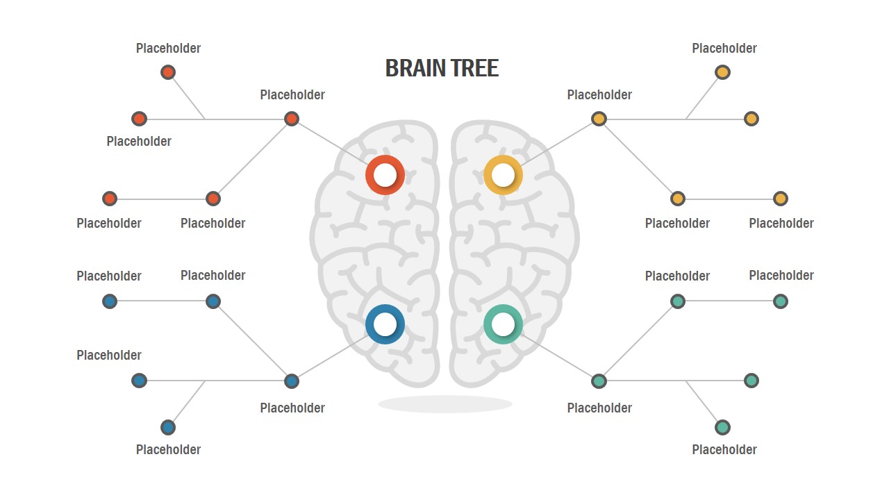 Infogrpahic Brain Tree Diagram