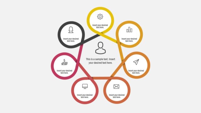 7 Steps Circular Twirl Diagram Template
