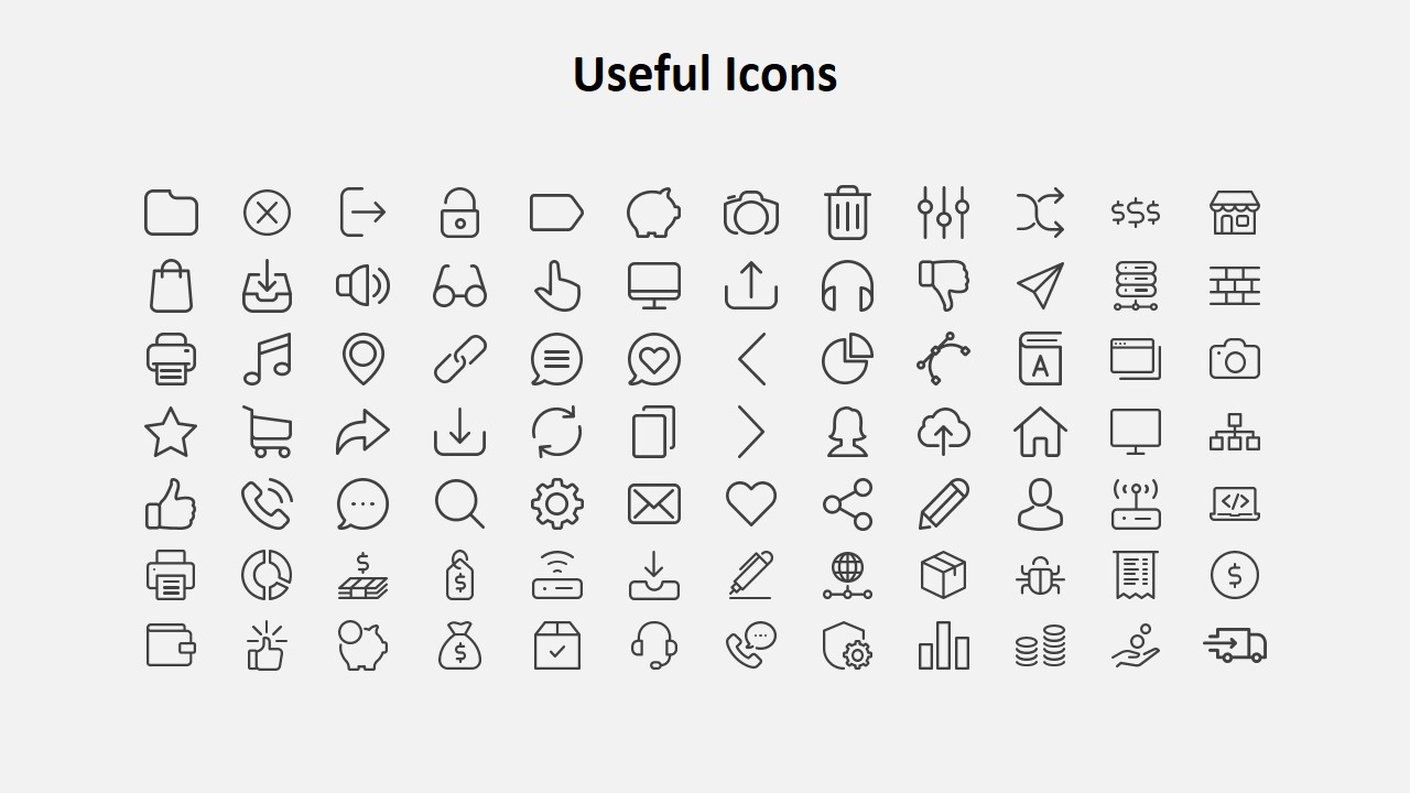 84 Clipart Infographic Icons Slide