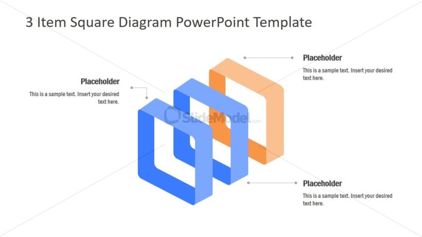 3D Square Diagram Template