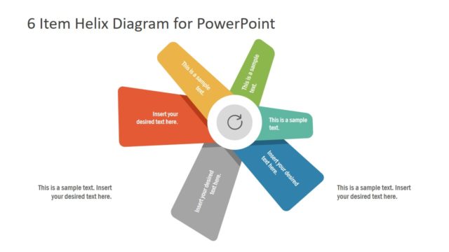 6 Item Helix Diagram PowerPoint Template