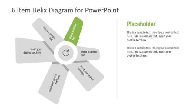 6 Steps Helix Diagram PowerPoint