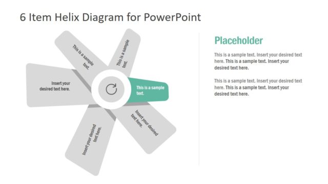 PowerPoint Diagram of 6 Items Design