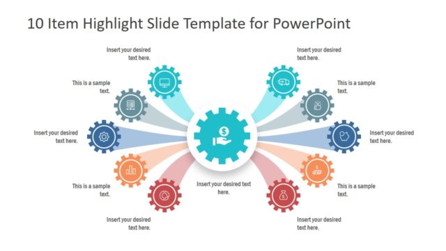 10-Item Highlight Slide PowerPoint Template