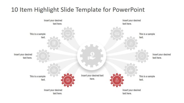 10 Items Highlight Template PPT