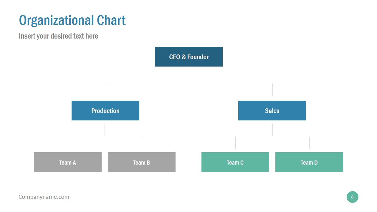 Simple Slide Deck for Organizational Chart