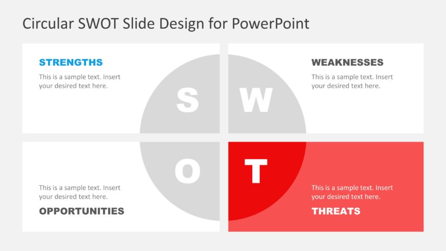PowerPoint Diagram Template of SWOT