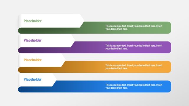 Simple 4 Item Strategy Diagram PowerPoint Template