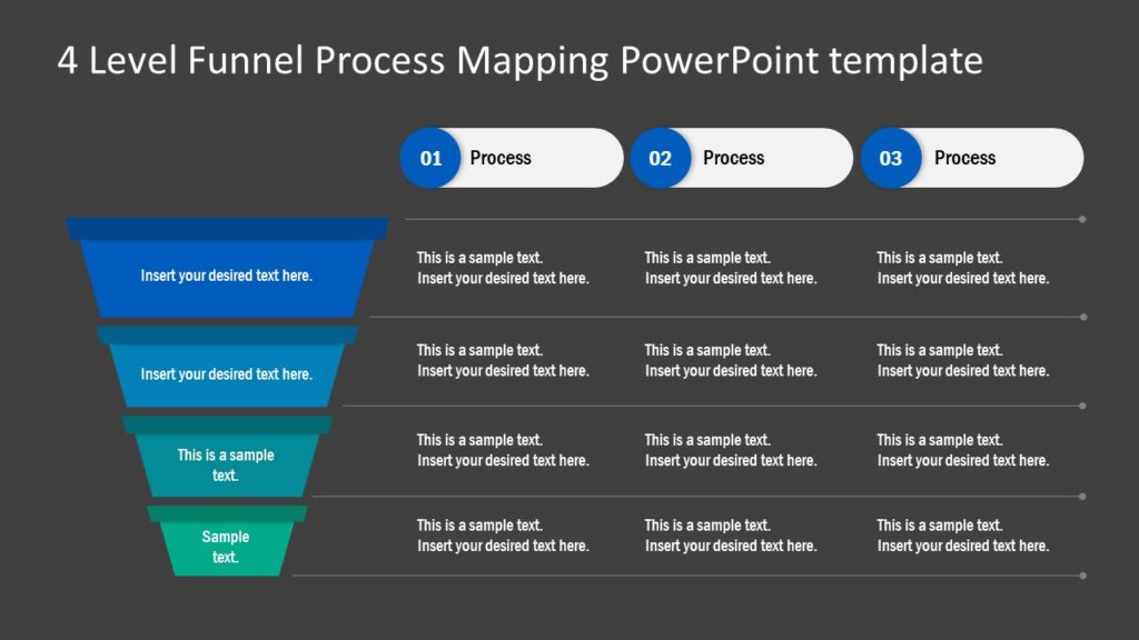 Mapping Template 4 level Funnel - SlideModel