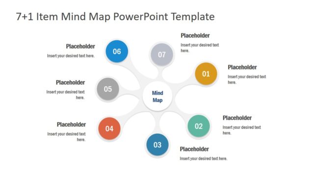 7+1 Item MindMap PowerPoint Template