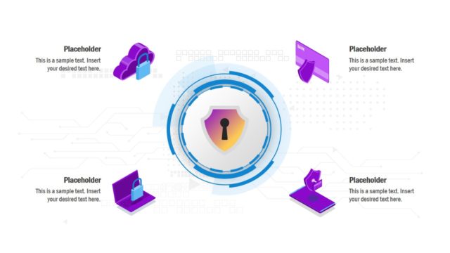 4 Steps Cyber Concepts PowerPoint