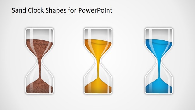 Sand Clock Shapes for PowerPoint