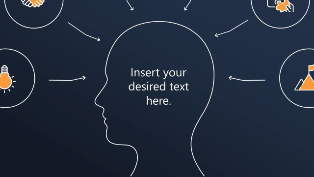 Customizable 6-Step Head Diagram Morph PPT Slide