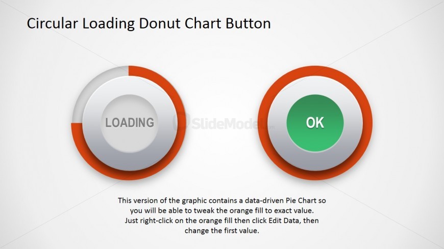 PPT Donut Chart within Button Shape