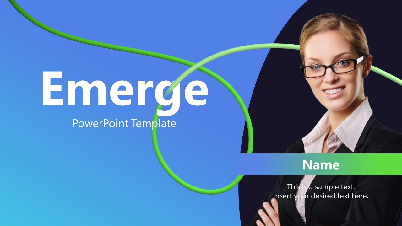 Cover Slide of Emerge PowerPoint 