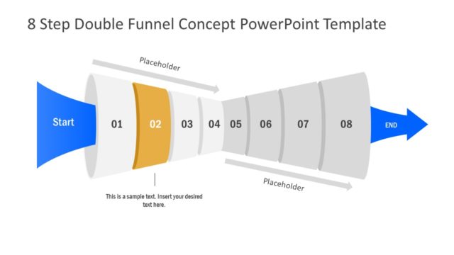 2 Step of PowerPoint Funnel Diagram