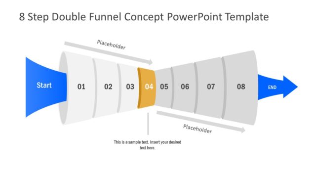 4 Step of PowerPoint Funnel Diagram