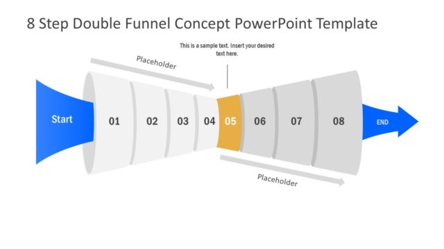 5 Step of PowerPoint Funnel Diagram