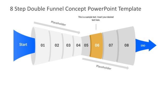 6 Step of PowerPoint Funnel Diagram