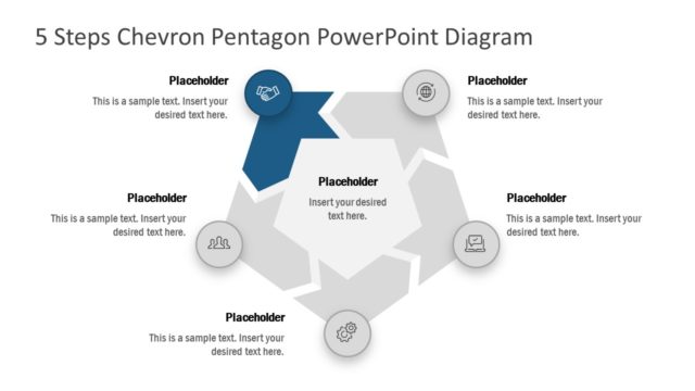 Chevron 5 Steps PowerPoint Diagram