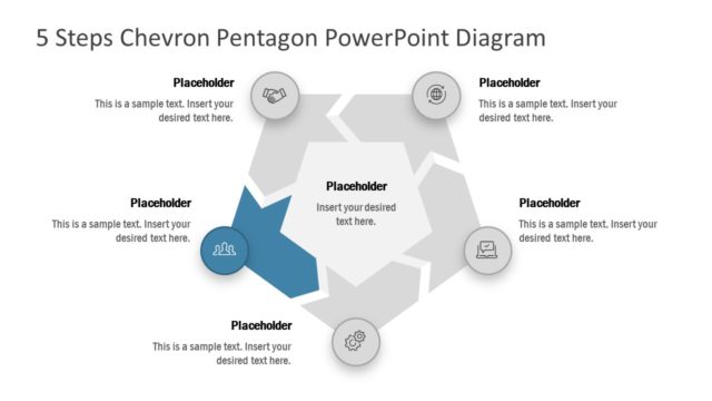 5 Steps PowerPoint Pentagon Diagram