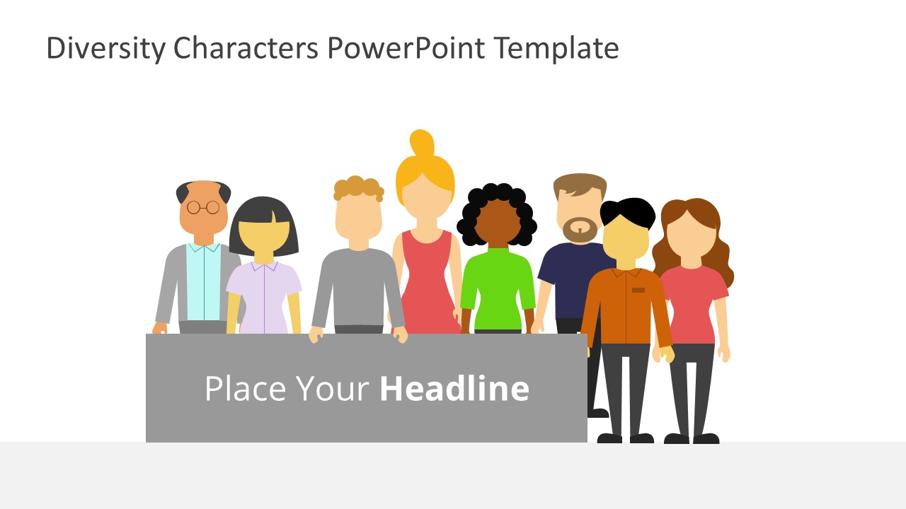 Diversity Characters PowerPoint Template - SlideModel