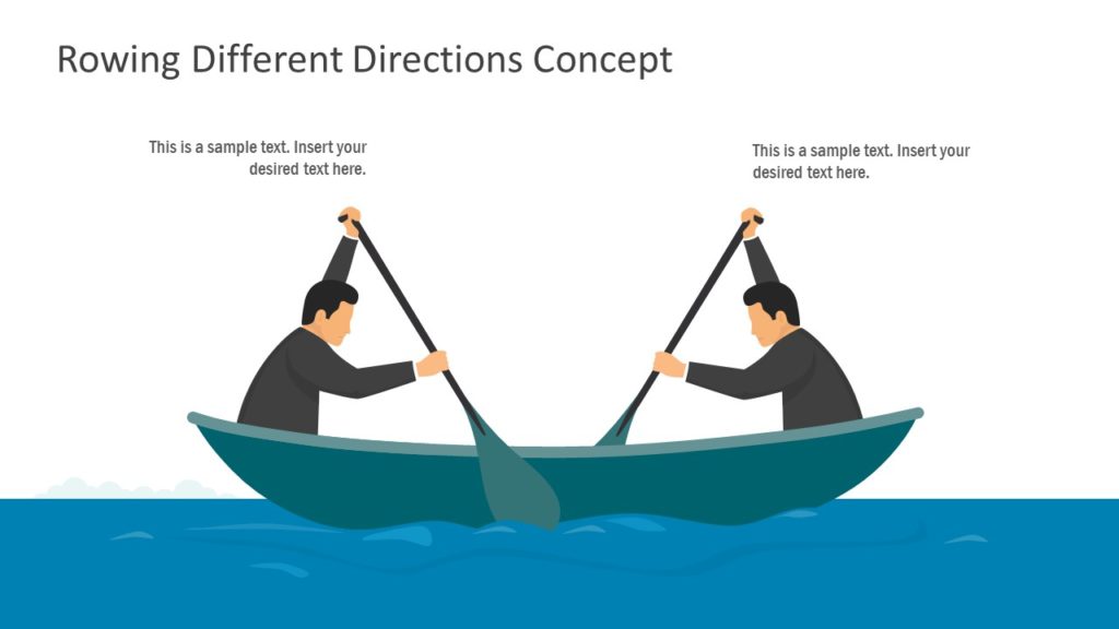 PowerPoint Rowing Opposite Direction Template - SlideModel