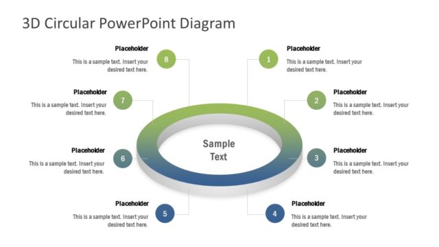 8 Steps Circular Ring PowerPoint Diagram