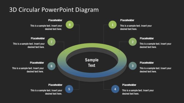 8 Steps 3D Diagram Circular Process