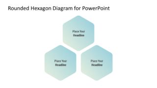 PPT 3 Hexagons Concept Diagram