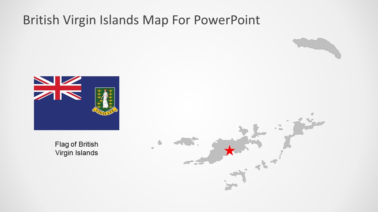 Flag and Map of British Virgin Island
