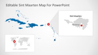 Silhouette Map of Sint Maarten 