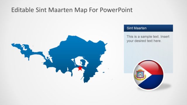 Silhouette Map of Sint Maarten  PPT