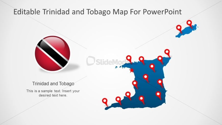 Outline Map of Trinidad and Tobago 