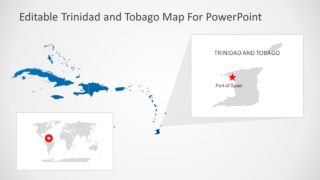 Silhouette Map of Trinidad and Tobago 