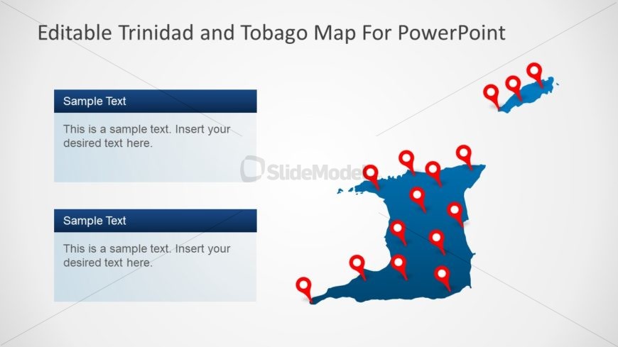 Template of Trinidad and Tobago Map