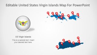 Maps of Virgin Islands in PowerPoint