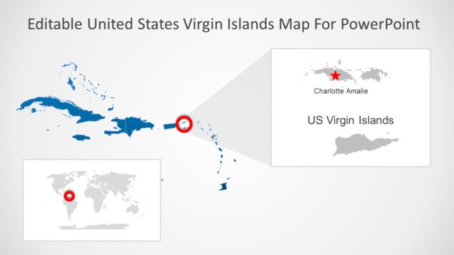 Islands of Virgin Islands United States Template