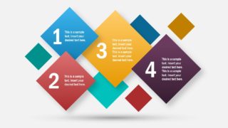 4 Steps Rhombus PowerPoint Template