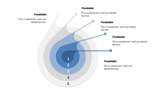 5-Step Concentric Circles Diagram for PowerPoint