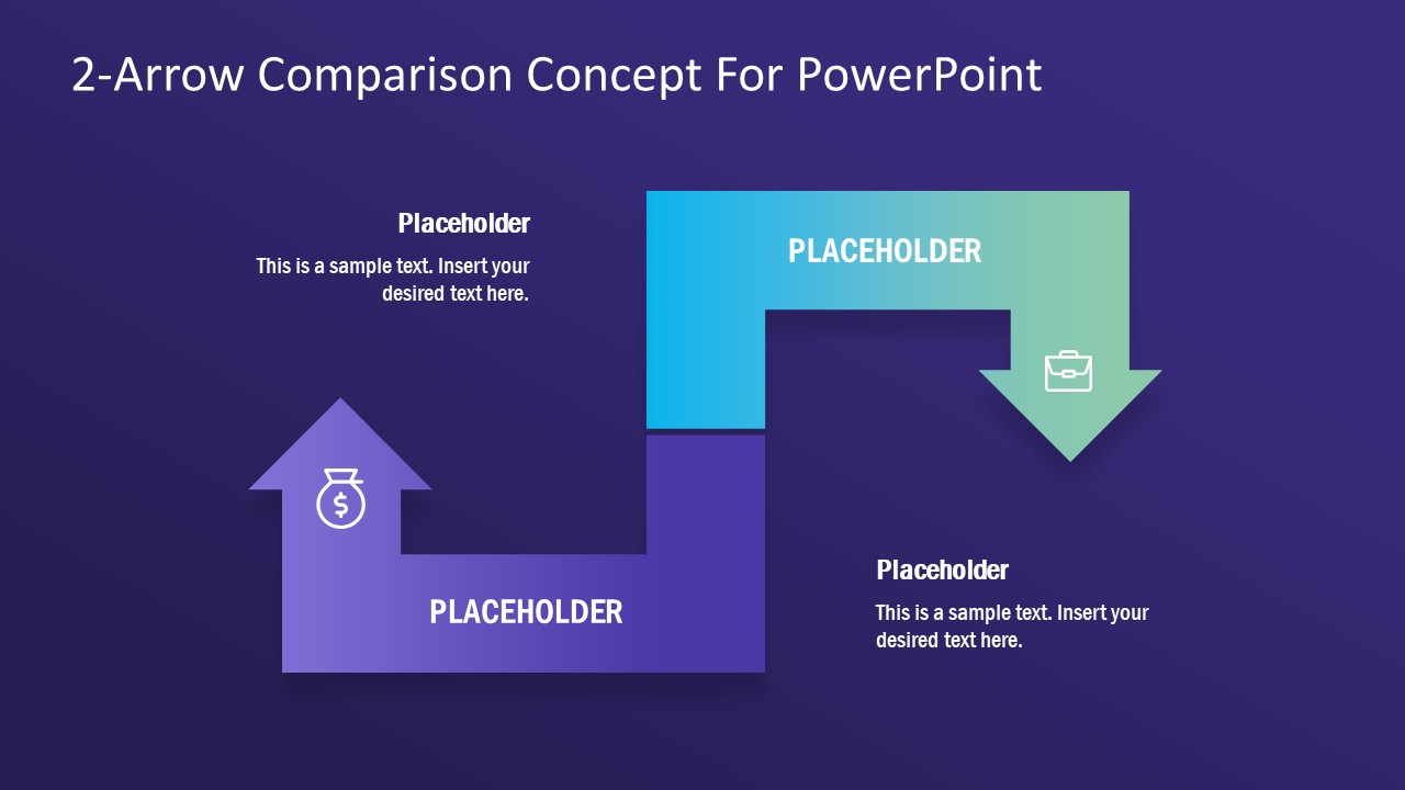 4 Arrows Square PowerPoint Template - SlideModel