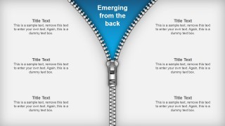 PowerPoint Shapes of Zipper Slide Design