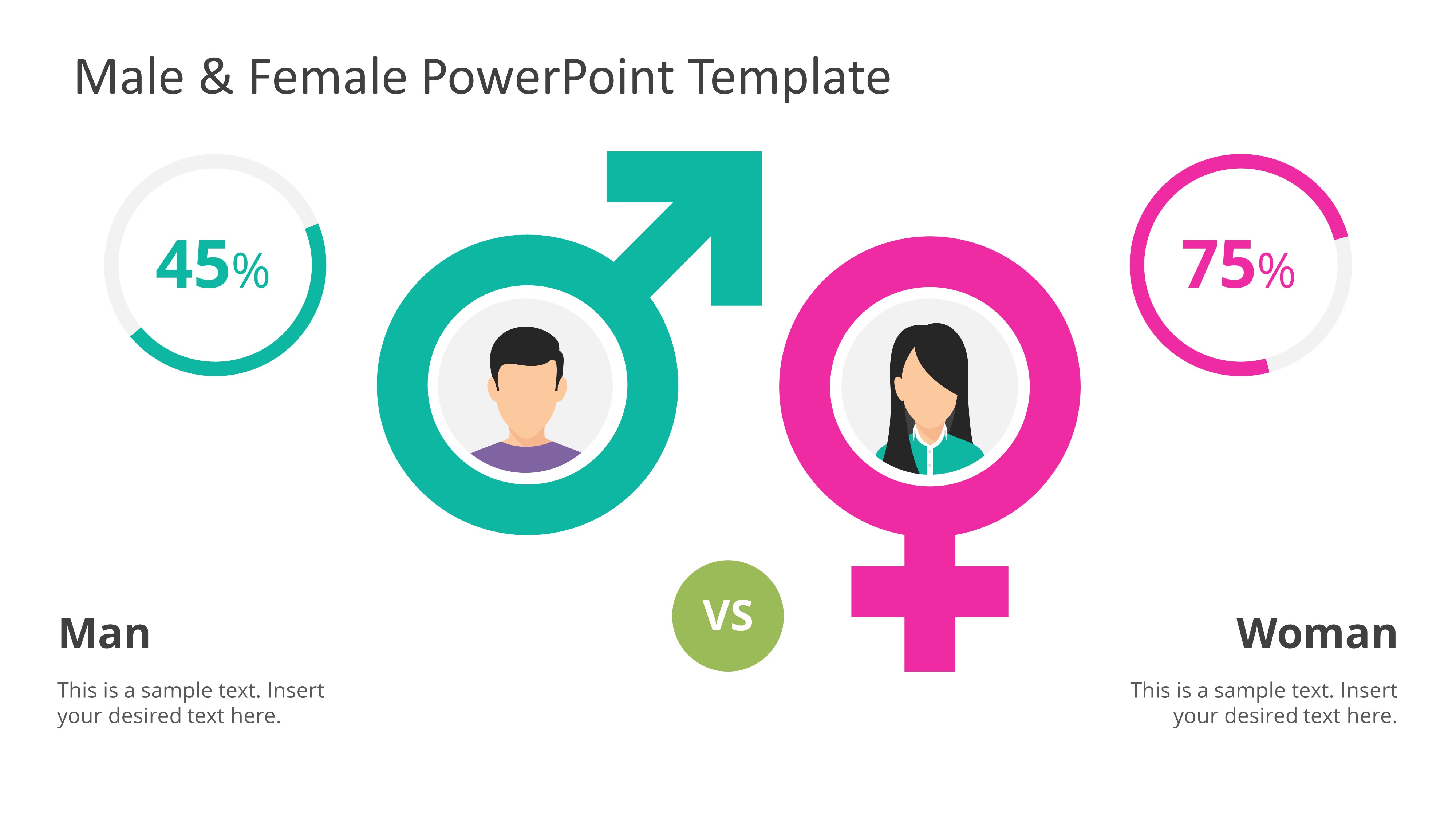 Presentation of Male Female Infographics 