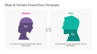 Flat PowerPoint Male Female Diagram