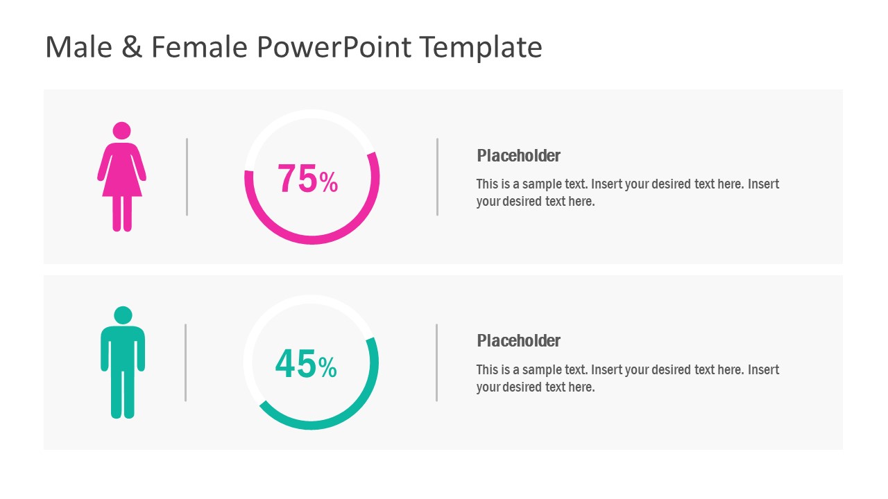 Male Vs Female Charts For Powerpoint Presentationgo 9935