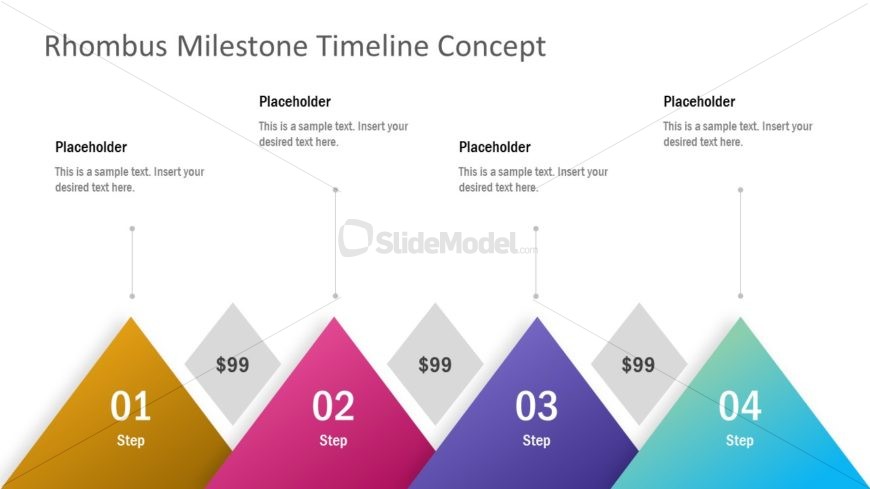 4 Milestones Point PowerPoint